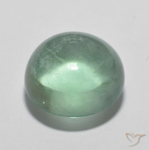 9,17 ctw natürlicher Blau-grün Fluorit, Runden, Transparent
