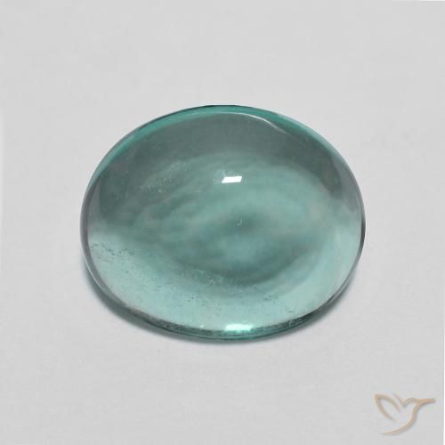 2.76ct Natürlicher grünlich-blau Fluorit, Oval, Transparent