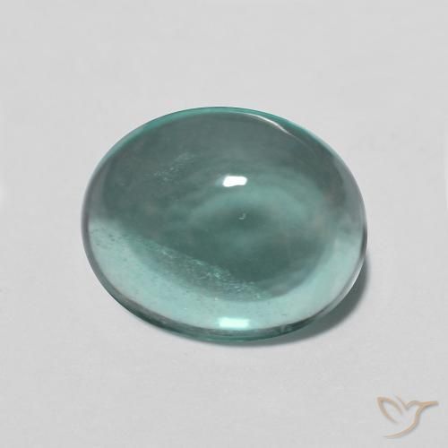 9,17 ctw natürlicher grünlich-blau Fluorit, Oval, Transparent