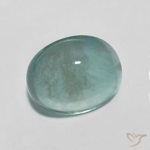 9,17 ctw natürlicher Sehr helles Blaugrün Fluorit, Oval, Transparent