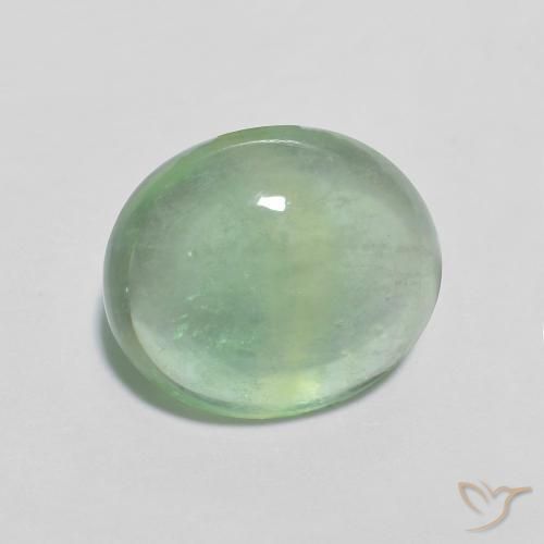 9,17 ctw natürlicher Hellgelb Grün Fluorit, Oval, Transparent