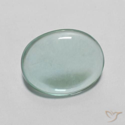 9,17 ctw natürlicher Sehr helles Blaugrün Fluorit, Oval, Transparent