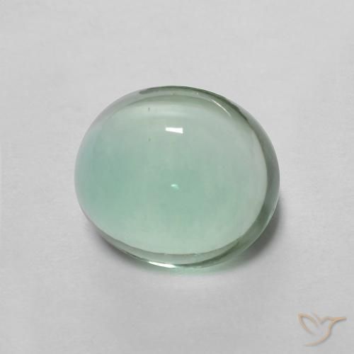 9,17 ctw natürlicher hellblau-grün Fluorit, Oval, Transparent