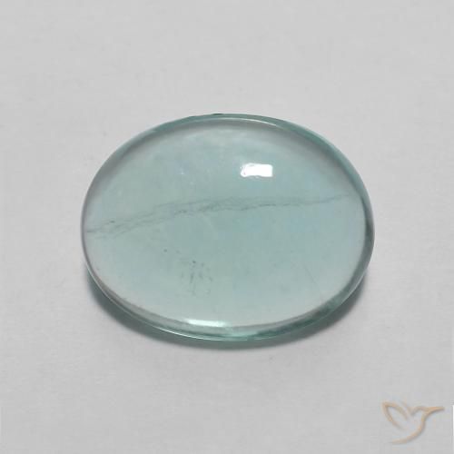 2.24ct Natürlicher Sehr helles Blaugrün Fluorit, Oval, Transparent