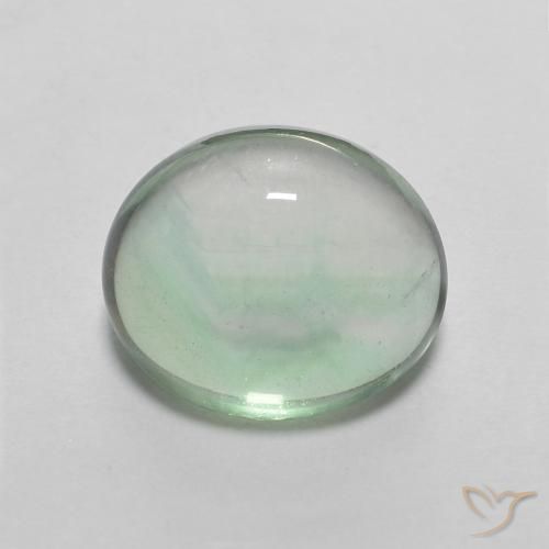 3.58ct Natürlicher Helle Minze Fluorit, Oval, Transparent