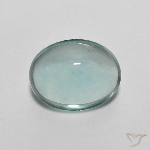 2.29ct Natürlicher Sehr helles Blaugrün Fluorit, Oval, Transparent