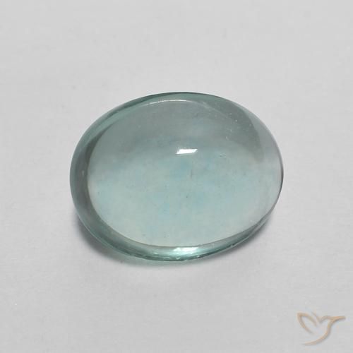9,17 ctw natürlicher Sehr helles Blaugrün Fluorit, Oval, Transparent