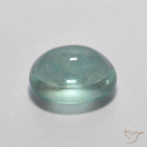 9,17 ctw natürlicher Sehr helles Blaugrün Fluorit, Oval, Transparent