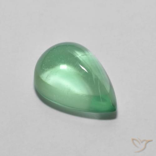 3.79ct Natürlicher hellgrün Fluorit, Birnenform, Transparent