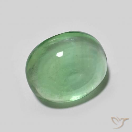 9,17 ctw natürlicher Warmes Grün Fluorit, Oval, Transparent