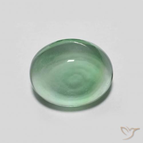 9,17 ctw natürlicher hellblau-grün Fluorit, Oval, Transparent