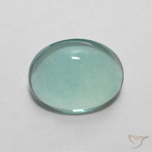 2.93ct Natürlicher hellblau-grün Fluorit, Oval, Transparent