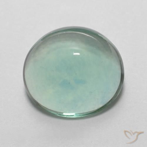 5.28ct Natürlicher Blau-grün Fluorit, Oval, Transparent