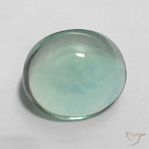 9,17 ctw natürlicher Blau-grün Fluorit, Oval, Transparent
