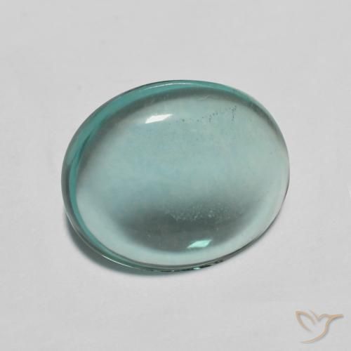 9,17 ctw natürlicher Bläulich-grün Fluorit, Oval, Transparent