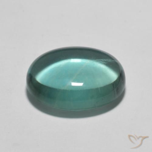 9,17 ctw natürlicher Bläulich-grün Fluorit, Oval, Transparent