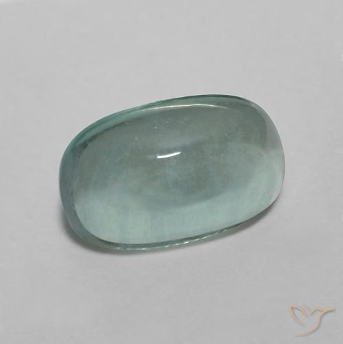 9,17 ctw natürlicher hellblau-grün Fluorit, Oval, Transparent