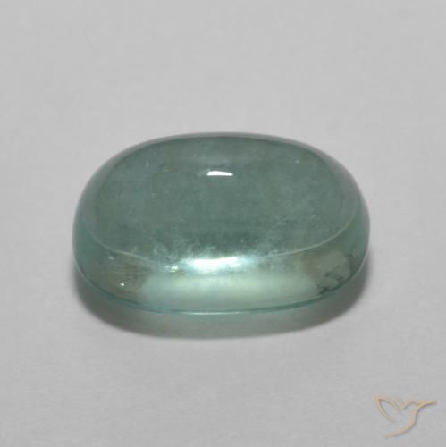 9,17 ctw natürlicher hellblau-grün Fluorit, Oval, Transparent