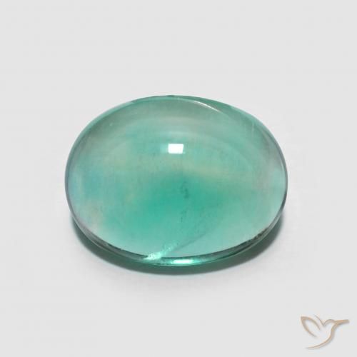 4.49ct Natürlicher Kühles Grün Fluorit, Oval, Transparent