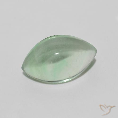 9,17 ctw natürlicher Erdiges Grün Fluorit, Marquise, Transparent