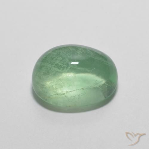 9,17 ctw natürlicher Mittelgrün Fluorit, Oval, Transparent