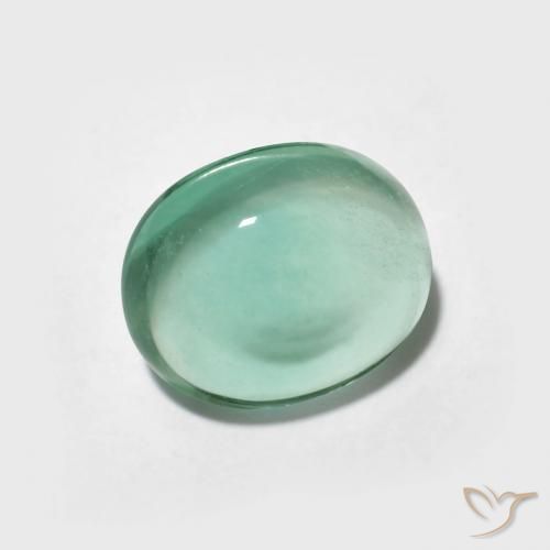 9,17 ctw natürlicher hellblau-grün Fluorit, Oval, Transparent