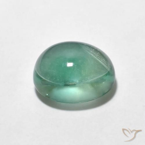 9,17 ctw natürlicher hellblau-grün Fluorit, Oval, Transparent