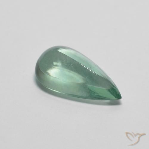 3.00ct Natürlicher mintgrün Fluorit, Birnenform, Transparent