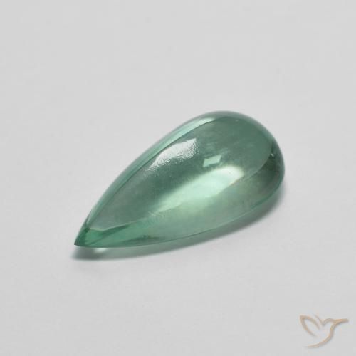 9,17 ctw natürlicher mintgrün Fluorit, Birnenform, Transparent