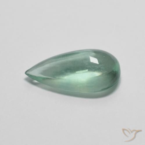 9,17 ctw natürlicher mintgrün Fluorit, Birnenform, Transparent