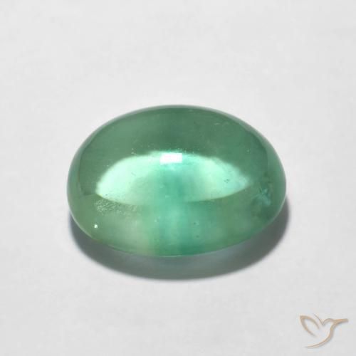 9,17 ctw natürlicher Bläulich-grün Fluorit, Oval, Transparent