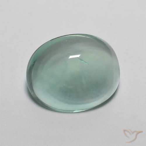 9,17 ctw natürlicher Bläulich-grün Fluorit, Oval, Transparent