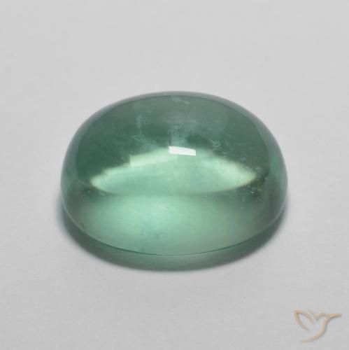 9,17 ctw natürlicher Bläulich-grün Fluorit, Oval, Transparent