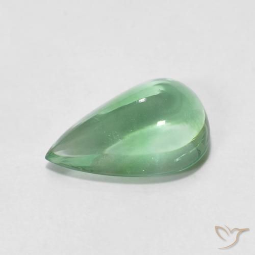 3.66ct Natürlicher hellgrün Fluorit, Birnenform, Transparent