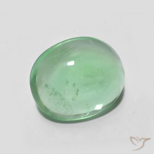 9,17 ctw natürlicher Blasses Gelbgrün Fluorit, Oval, Transparent