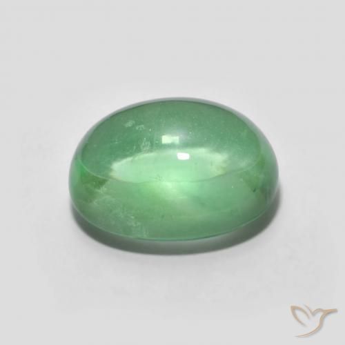 9,17 ctw natürlicher Blasses Gelbgrün Fluorit, Oval, Transparent