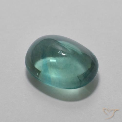 9,17 ctw natürlicher grün-blau Fluorit, Oval, Transparent