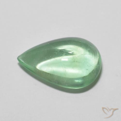 9,17 ctw natürlicher hellgrün Fluorit, Birnenform, Transparent