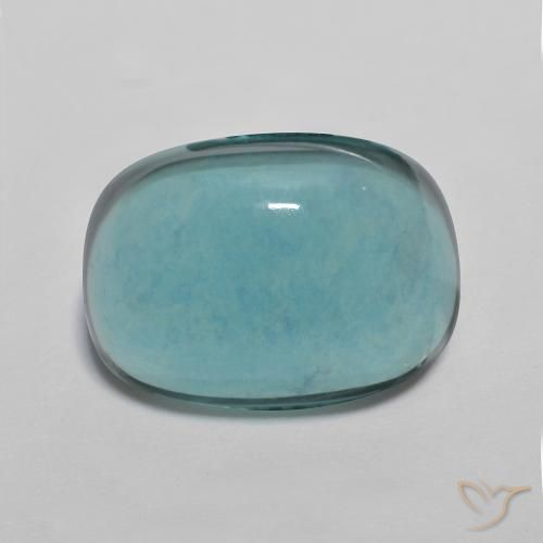 11.02ct Natürlicher tiefblau-grün Fluorit, Kissen, Transparent