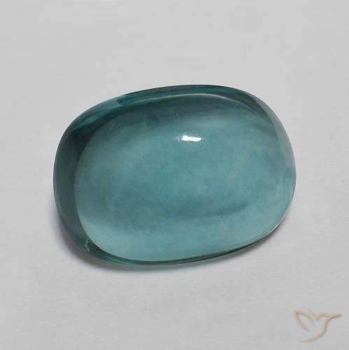 9,17 ctw natürlicher tiefblau-grün Fluorit, Kissen, Transparent