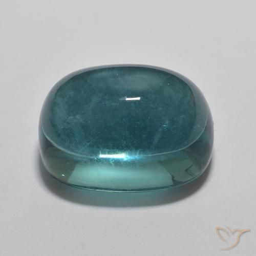 9,17 ctw natürlicher tiefblau-grün Fluorit, Kissen, Transparent