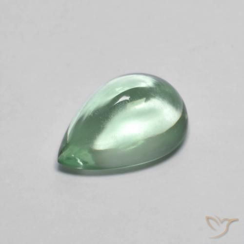 2.70ct Natürlicher Hellgelb Grün Fluorit, Birnenform, Transparent