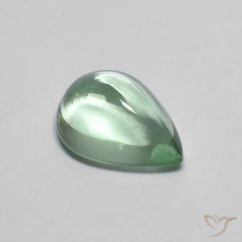 9,17 ctw natürlicher Hellgelb Grün Fluorit, Birnenform, Transparent