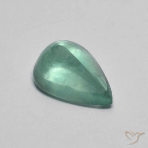 9,17 ctw natürlicher hellblau-grün Fluorit, Birnenform, Transparent
