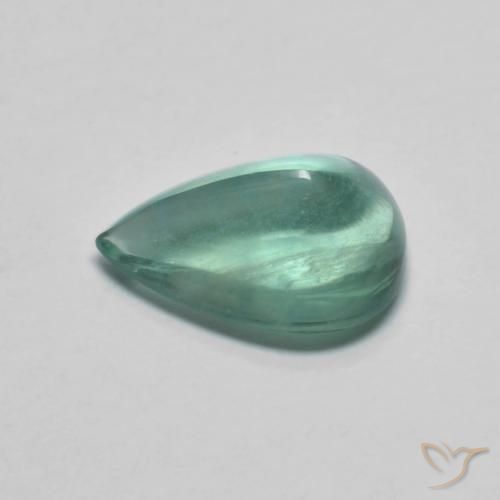 9,17 ctw natürlicher hellblau-grün Fluorit, Birnenform, Transparent