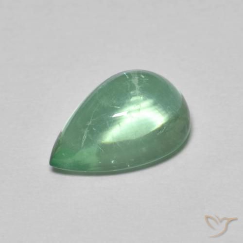 2.97ct Natürlicher Helle Minze Fluorit, Birnenform, Transparent