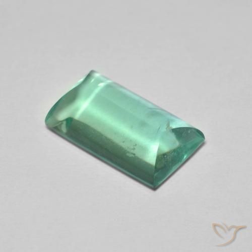 9,17 ctw natürlicher hellgrün Fluorit, Baguette, Transparent