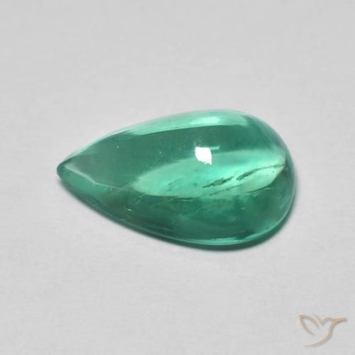 9,17 ctw natürlicher Bläulich-grün Fluorit, Birnenform, Transparent
