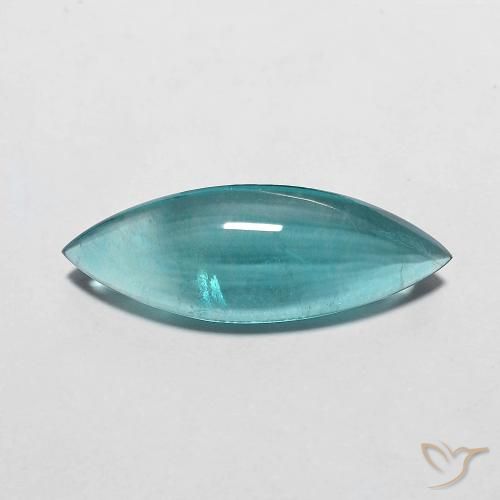 5,24 ctw natürlicher türkiser Fluorit, Marquise, Transparent