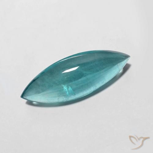 5,24 ctw natürlicher türkiser Fluorit, Marquise, Transparent